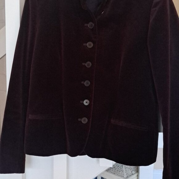 Ralph Lauren Deep Cranberry Velvet Button Down Blazer sz6 Excellent lined sz6 - Picture 5 of 9
